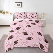 Queen Size Football Bedding Set Kids Boys Girls Teens Sports Comforter Quilt