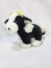 Russ Berrie 285 Clover The Cow Black And White 8in Plush Stuffed Animal