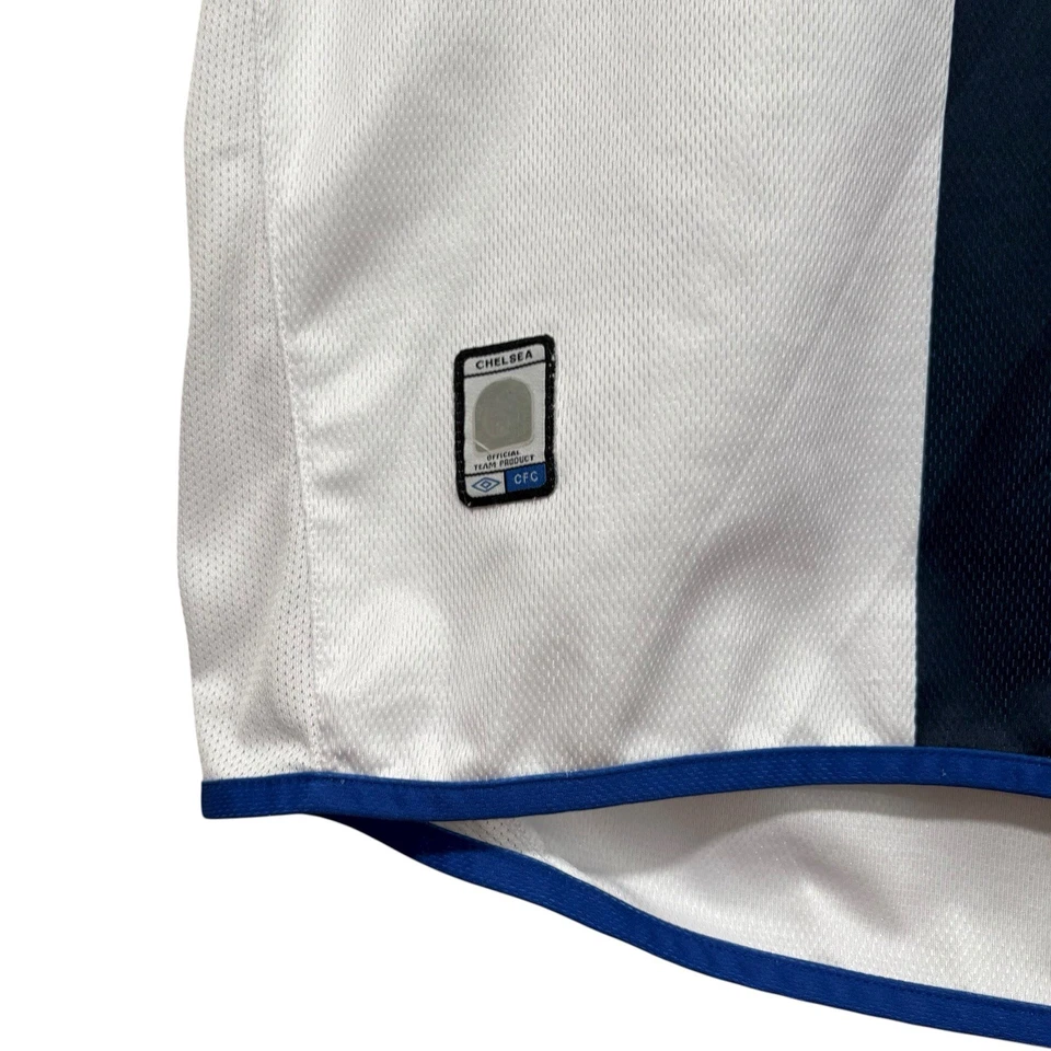 Camiseta deportiva vintage 1996 Chelsea FC a rayas para hombre *talla grande defectuosa 21 x 28 Foto 3 de 4