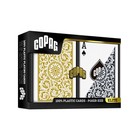 Jeu De Cartes À Jouer En Plastique Double Copag Elite Regular Index (Noir/Or)