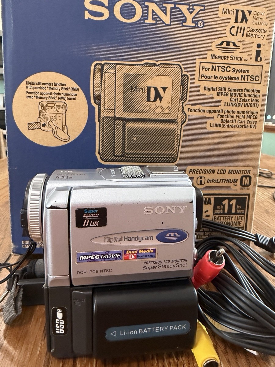 Sony Handycam DCR-PC9 NTSC MiniDV Camcorder NEEDS LCD RIBBON New