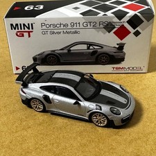 MINI GT 63 Porsche 911 GT2 RS Weissach Package GT Silver Metallic 1:64 Diecast