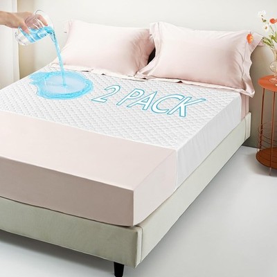Twin Size Bed Pads Set, Washable Waterproof Underpads, 34x36 Inches