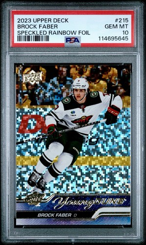 2023 Series 1 Brock Faber Young Guns Speckled Foil #215 PSA 10 GEM Rookie 💎🔥