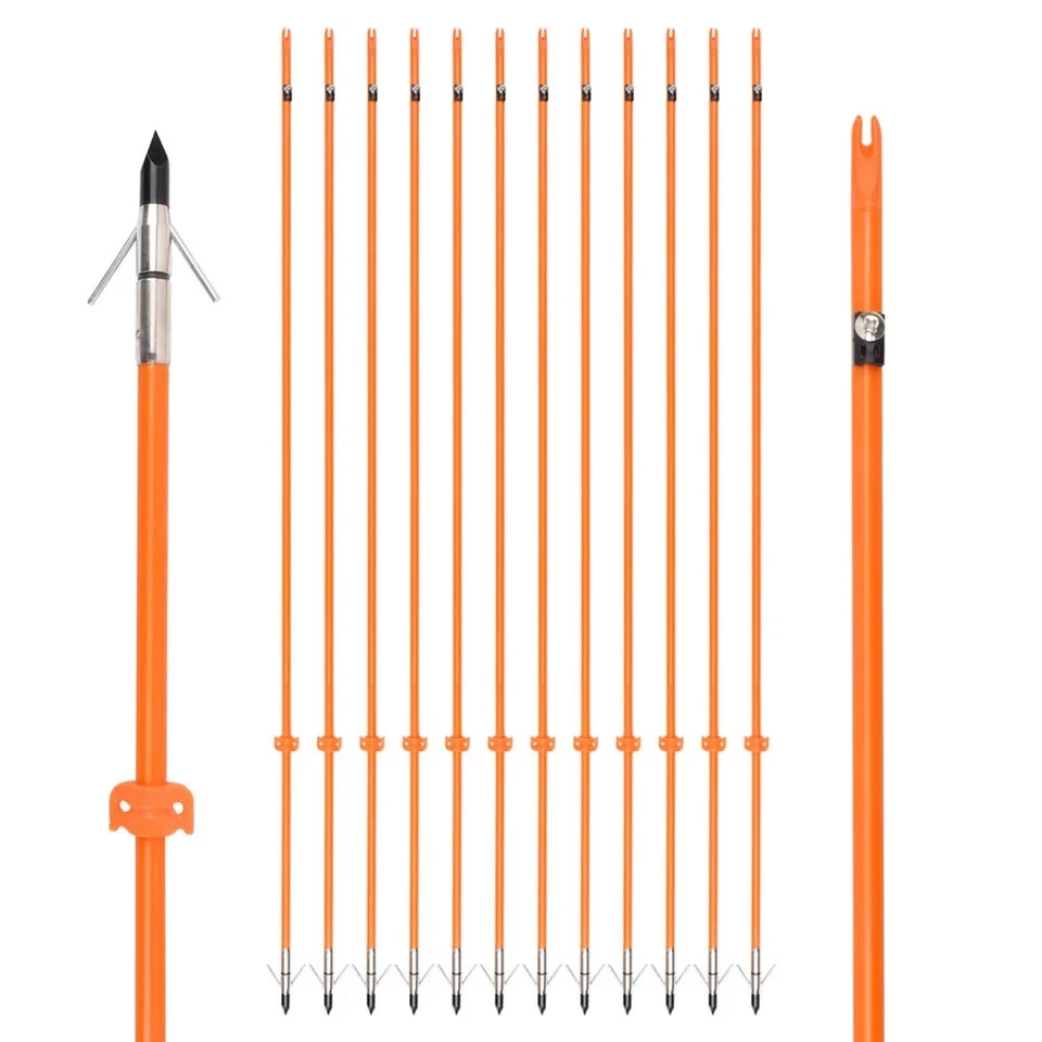 6件射箭弓形钓鱼箭宽头反曲复合弓钓鱼狩猎32.5 — 第 2/3 张图片