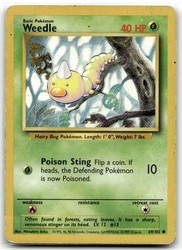Weedle 69/102 Base Set Unlimited Common