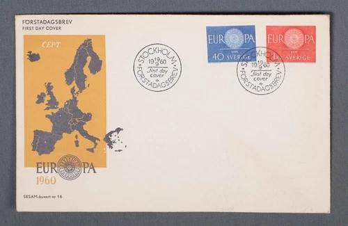 MayfairStamps Sweden FDC 1960 Europa Dual First Day Cover aax_38871