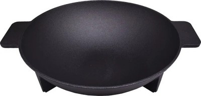 Primaster Wokpfanne Ø 34 cm Gusseisen Gusseisenwok Grillwok