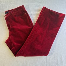 Chaps Red Corduroy Bootcut Flare Pants Women's 10P Petite Y2K Style