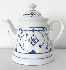 Winterling Vintage Kanne Teekanne 1,2 Liter Indisch Blau Strohblume