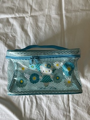 Hellblauer Hello Kitty Kulturbeutel Kosmetiktasche Make Up Organizer