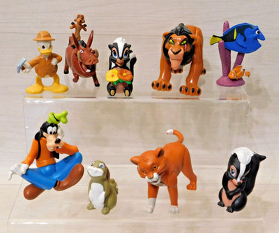 Disney Vinyl kleines Figuren Konvolut - Goofy, Blume, Narbe, Klopfer, Thomas Katze