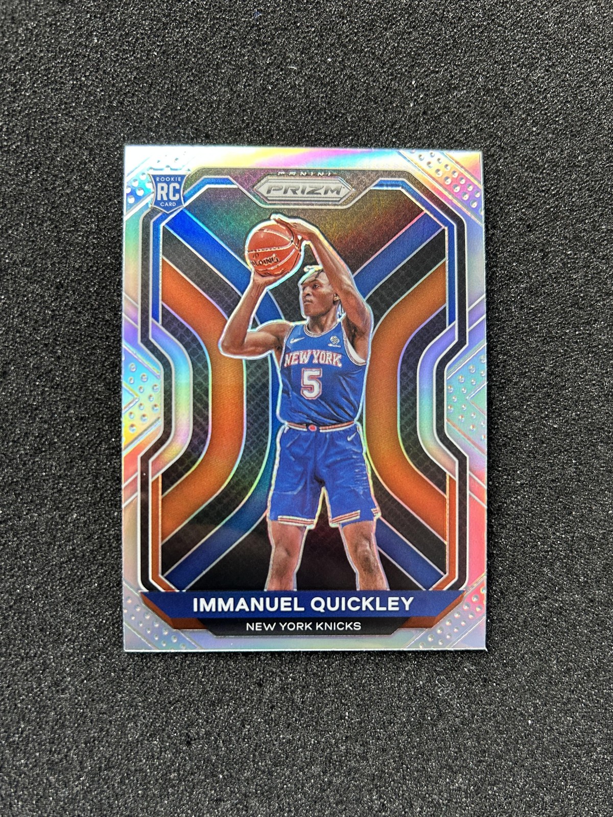 2020-21 Panini Prizm Immanuel Quickley Silver Prizms #296 Rookie New York Knicks