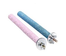 2 Pcs Bird Perch Stand Toy,Random Toy Wood Natural