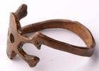 Skull ring bones Antique amulet protecting against death Pendant arrow type Set — photo 4