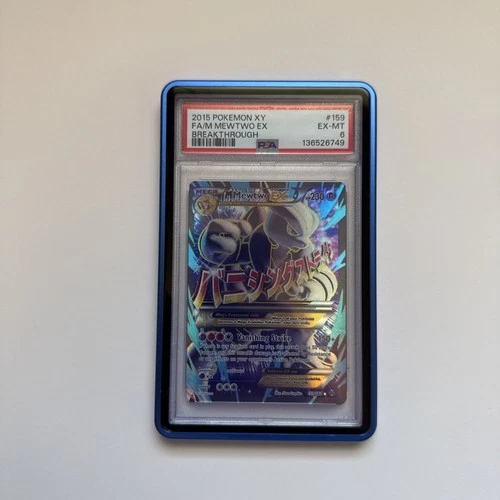 M Mewtwo EX (159 Full Art) 159/162 Breakthrough Holo PSA 6 With Aluminum Case