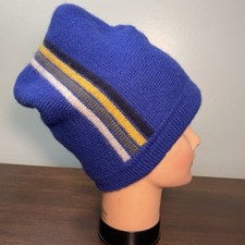 Lands  End Unisex 100 Wool Beanie Hat Fleece Lined Ski Cap Outdoors Sports Sz L