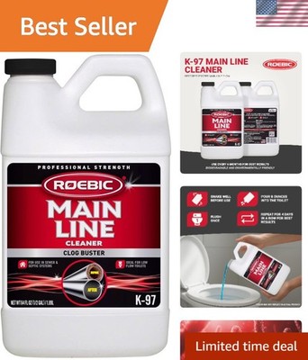 Organic Buildup Removal: 64oz Enzyme Cleaner for Safe Septic & Sewer Systems