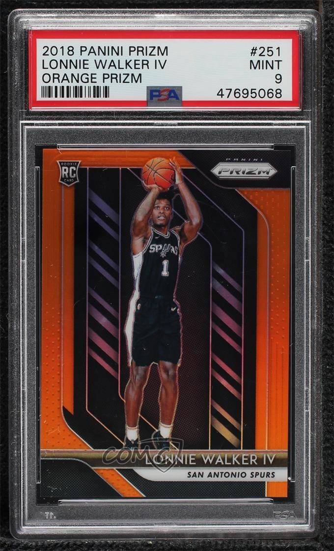 2018-19 Panini Prizm Orange Prizm 44/49 Lonnie Walker IV #251 PSA 9 MINT ht2
