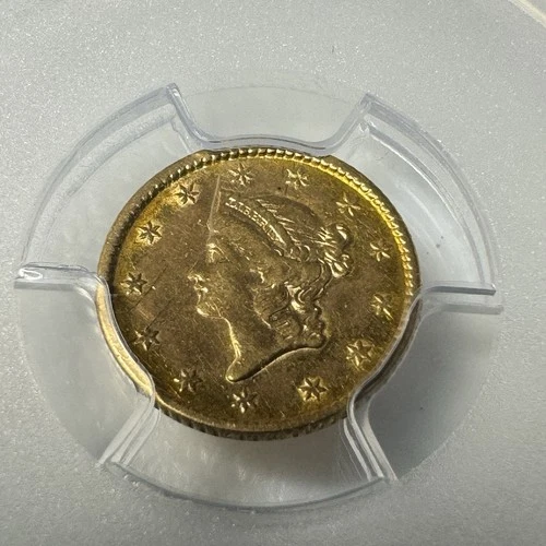 1853 Type 1 Liberty Head Gold $1 Dollar Coin XF Details