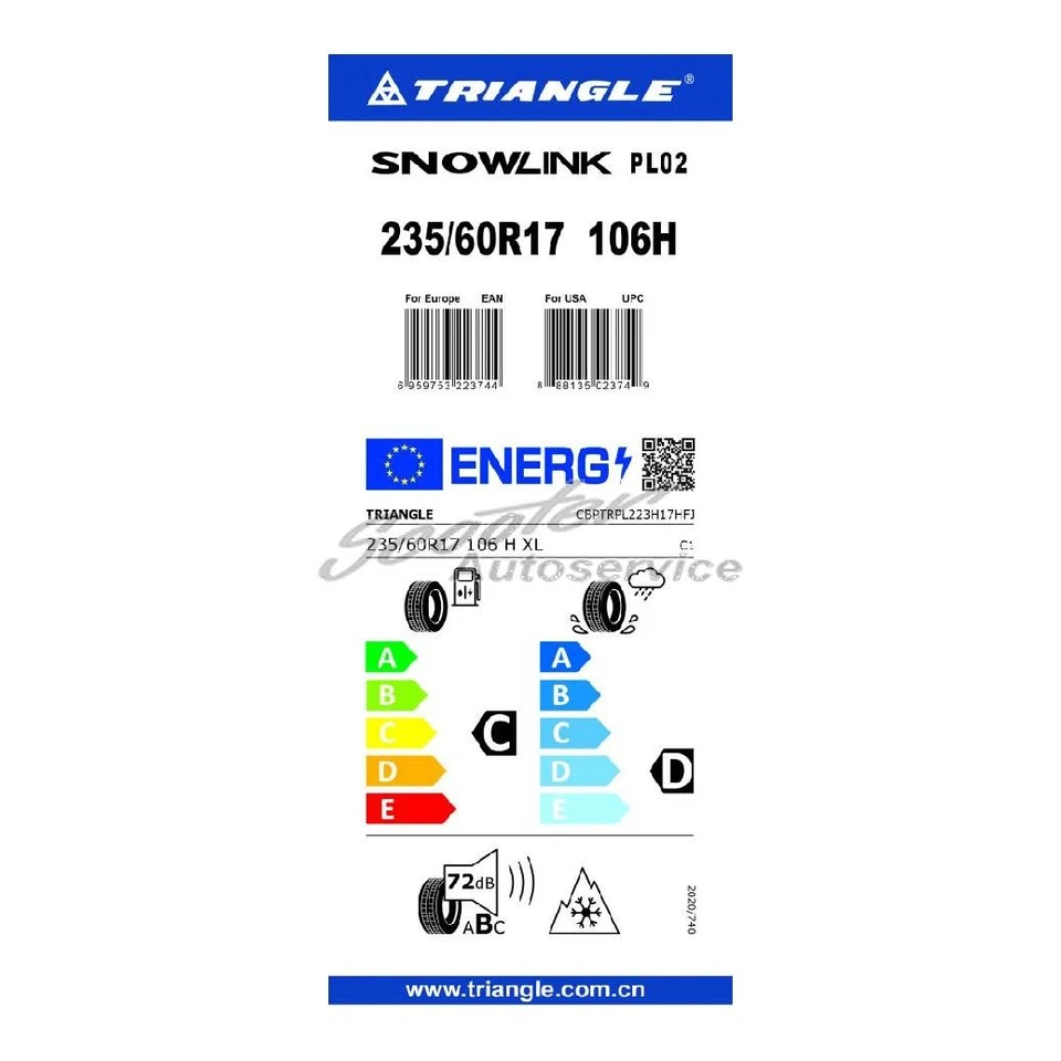 Triangle Winter-Reifen 235/60 R17 106H 3PMSF XL (99H 100S 102T) | 12287 - Bild 2 von 3