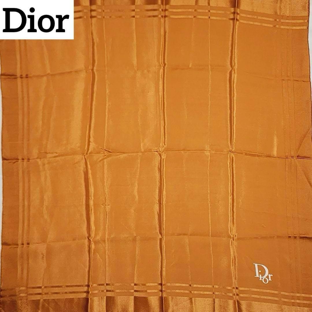 Dior Trotter Check Orange Silk Scarf Luxury Fashion Accessory