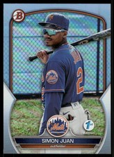 2023 Bowman 1st Edition Simon Juan Sky Blue Foil