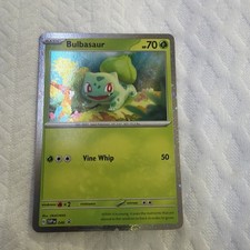 Bulbasaur SVP 046 Black Star Promo Cosmos Holo Swirl Pokemon Card.