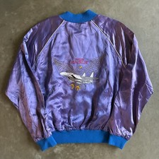 Vintage High Five McDonnell Douglas F-15 Eagle Bomber Jacket Mens Large USA Made