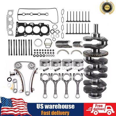 2AZ-FE 2.4L Engine Overhaul Rebuild Kit w/ Crankshaft Rods Timing Kit For Toyota