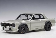 1/18 Diecast Nissan Skyline GT R KPGC10 Racing 1972 Silver Autoart