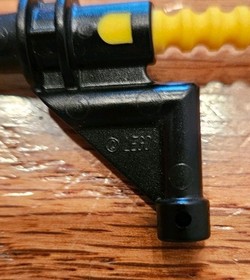 Lego Duplo HOSE YELLOW w/ BLACK END & NOZZLE Gas Fuel Pump Fireman's Water Hose