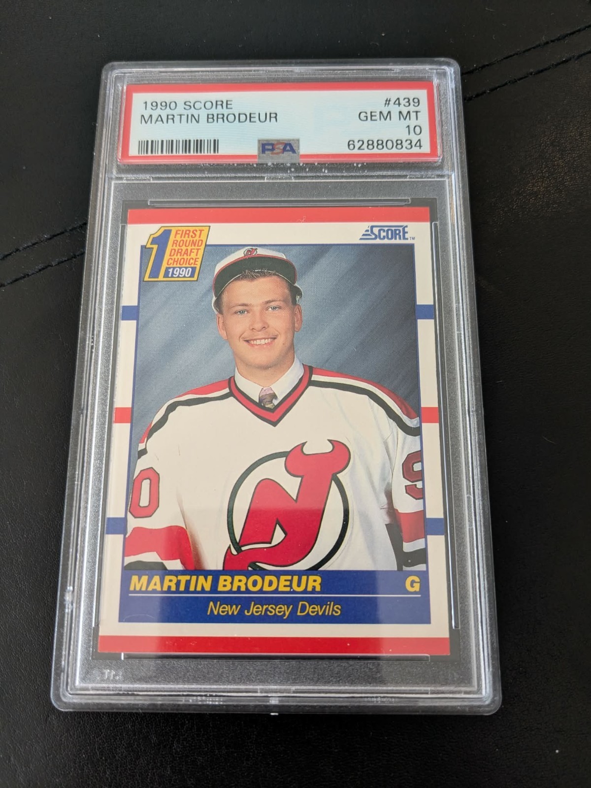 1990-91 SCORE ENGLISH MARTIN BRODEUR #439 DRAFT ROOKIE RC PSA 10 GEM MINT MT