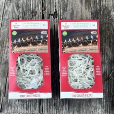 Holiday Time 100 White All-Purpose Light Holders Outdoor Gutter  Shingle Clips