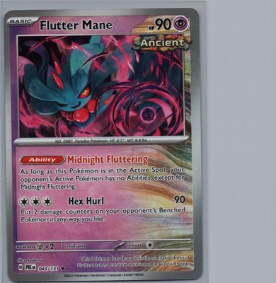 Flutter Mane (Poke Ball Pattern) | 043/131 Rare | SV: Prismatic Evolutions | NM