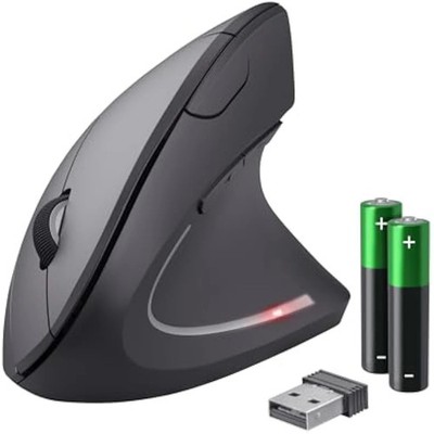 Trust Verto Wireless Ergonomic Mouse, Vertikale Maus mit speicherbarem USB
