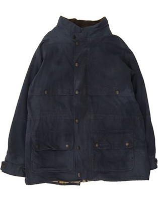 BARBOUR Herren Jacke aus gewachster Baumwolle UK 40 Large dunkelblau FM01