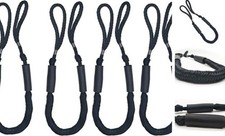 Bungee Dock Line Mooring Rope for Boat 4ft Black 4 Pack