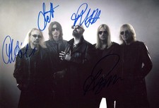 Judas Priest HEAVY METAL BAND autographs, In-Person signed photo