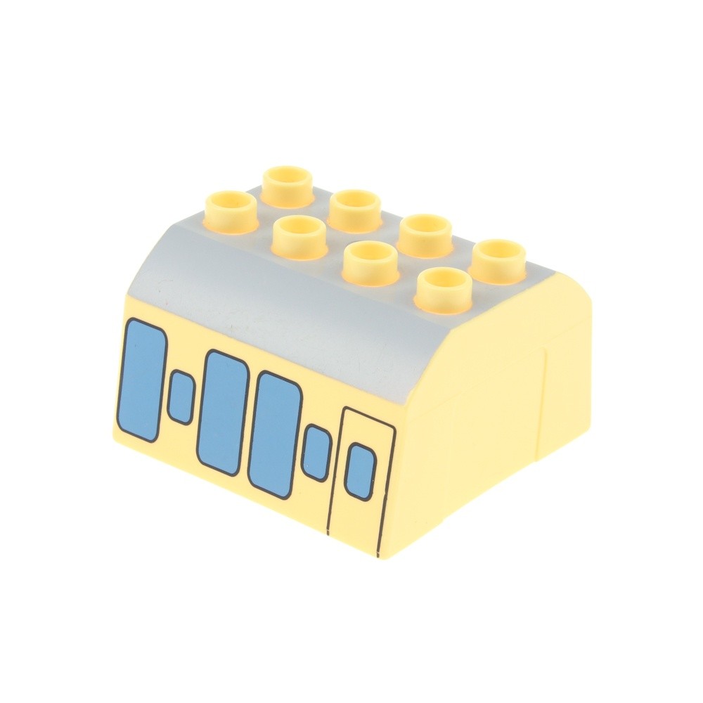 1x Lego Duplo Zug Aufsatz hell gelb grau Wagon mit Fenster Thomas 51548pb04