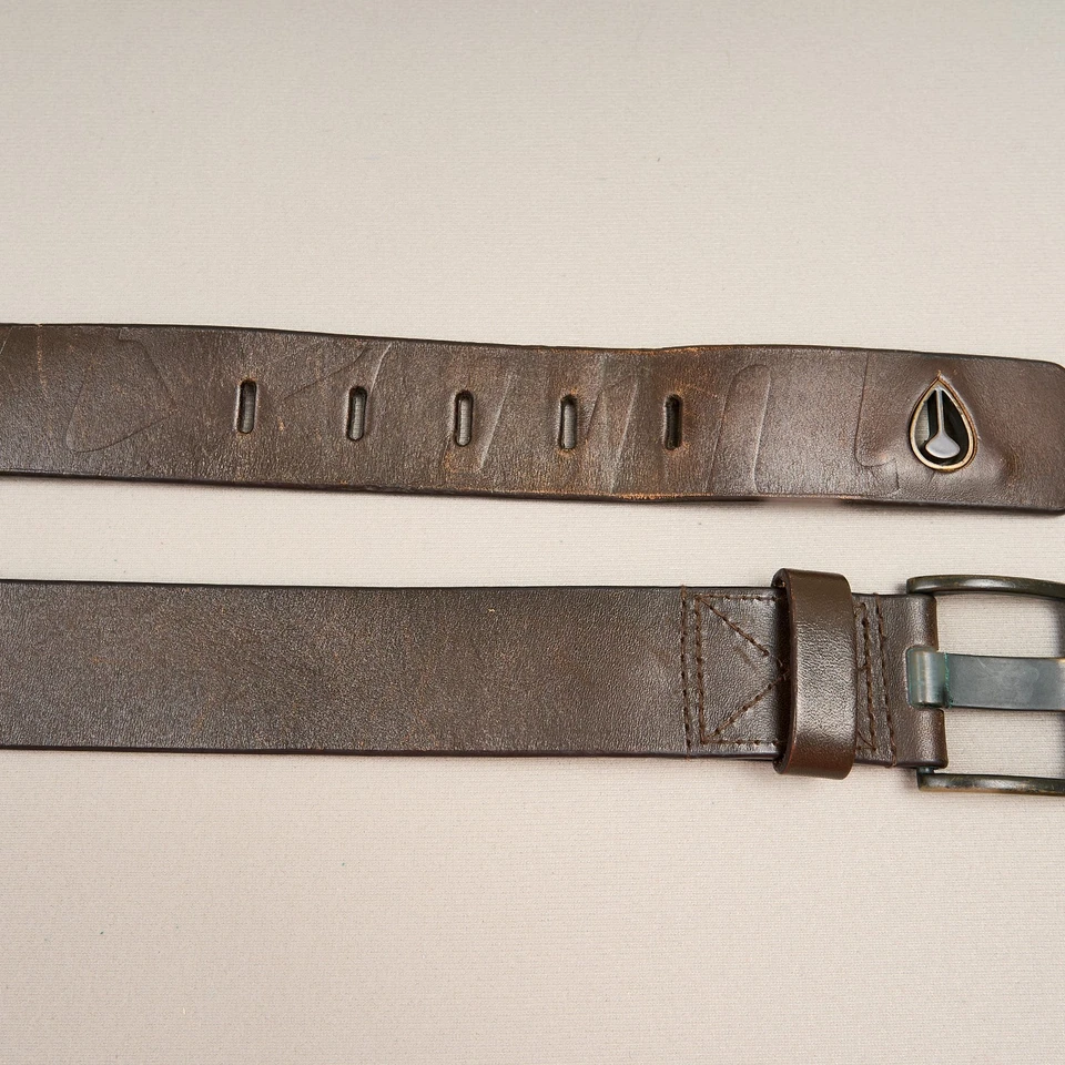 Cinturón de cuero Nixon para hombre 28-32 marrón 1,5 hebilla cuadrada Foto 3 de 4