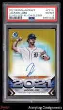 2021 Bowman Chrome Draft Class Gold Refractors Jackson Jobe AUTO 15/50 PSA 8