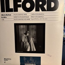 Vintage Ilford Multigrade IV RC Deluxe Satin Photo Paper 8x10 Open Box