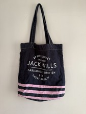 Jack wills navy and pink tote shoulder bag