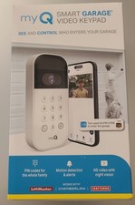 MyQ Smart Garage Door Keypad 1080p HD Video Live, Wireless App Control, White
