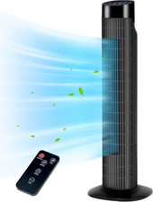 31 Inch Tower Fan for Bedroom, 120  Oscillating Quiet Standing Bladeless Fan wit