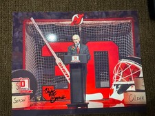Doc Mike Emrick signed 8x10 photo Autographed Hockey Announcer