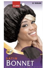 Qfitt Satin Bonnet X-Large Black 159