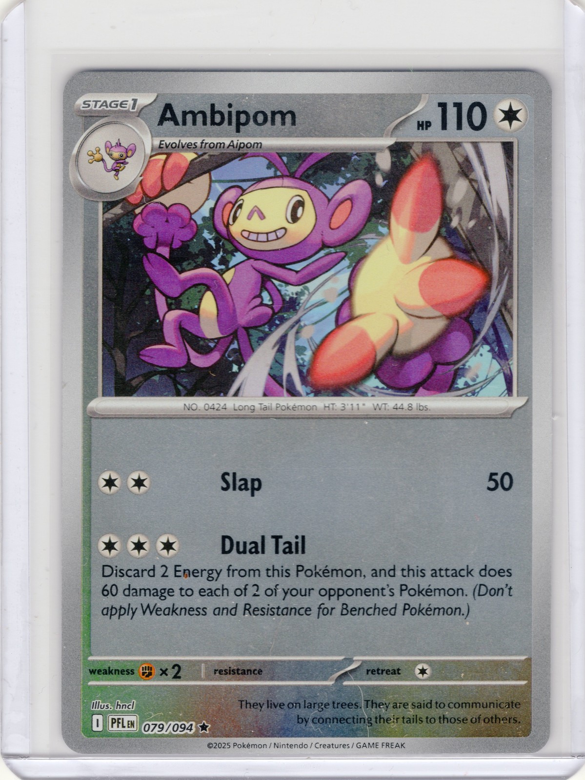 ME02: Phantasmal Flames #079/094 Ambipom Reverse Holo