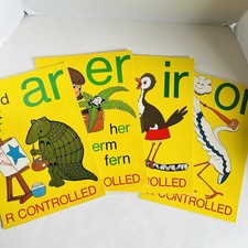Lot of 4 Vintage R-Controlled Vowel Classroom...